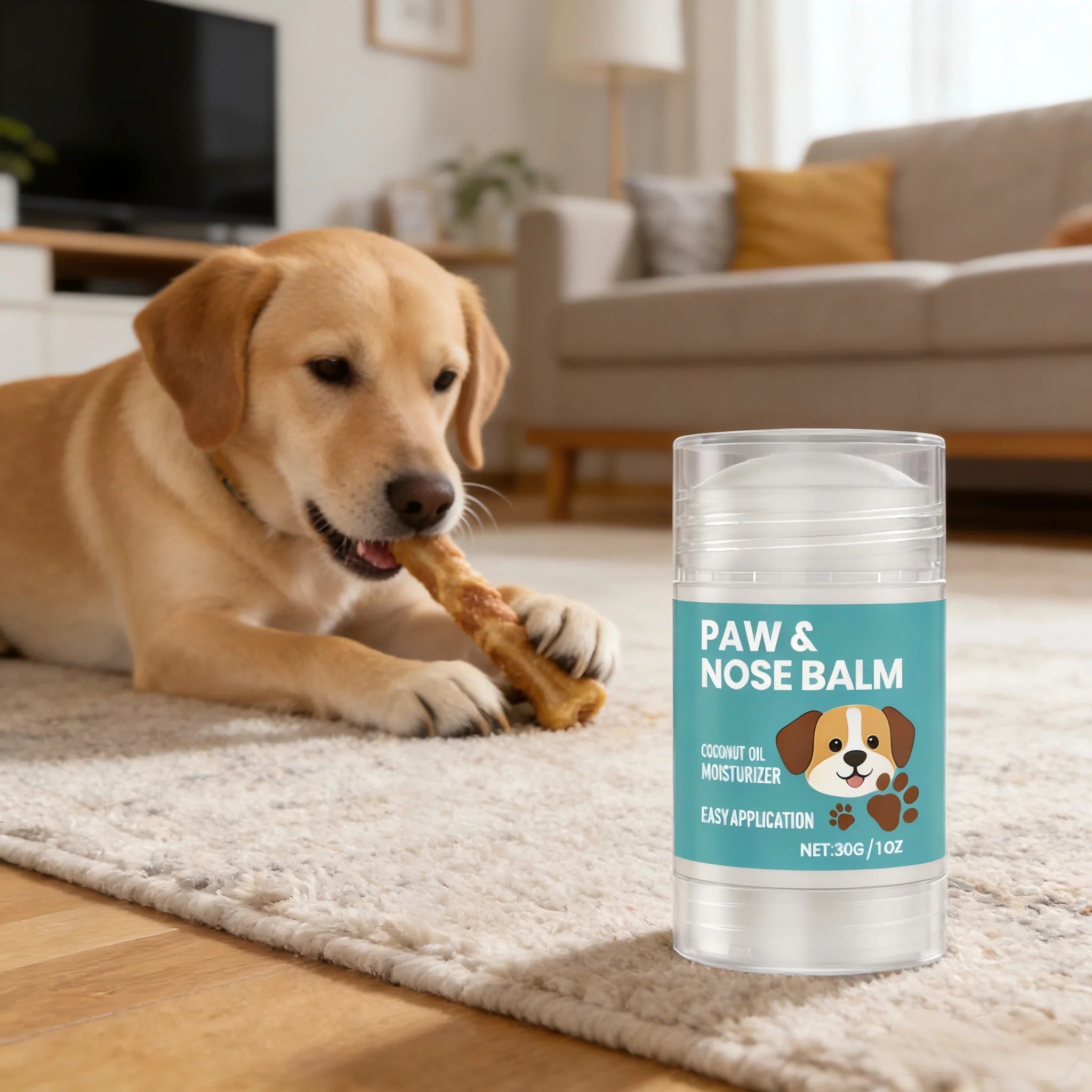 Paw Nose Balm Pet Nose Protector Coconut Oil Moisturizing Cream for Paw and Nose Crack Feet Repair Dog Winter Care Supplies 30g Oasis Select