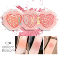 Cream Blush Palette 3 Color Highlighter Contouring Face Brightening Waterproof Long Lasting Makeup Kit Cosmetics Oasis Select 02 Brilliant Blossom