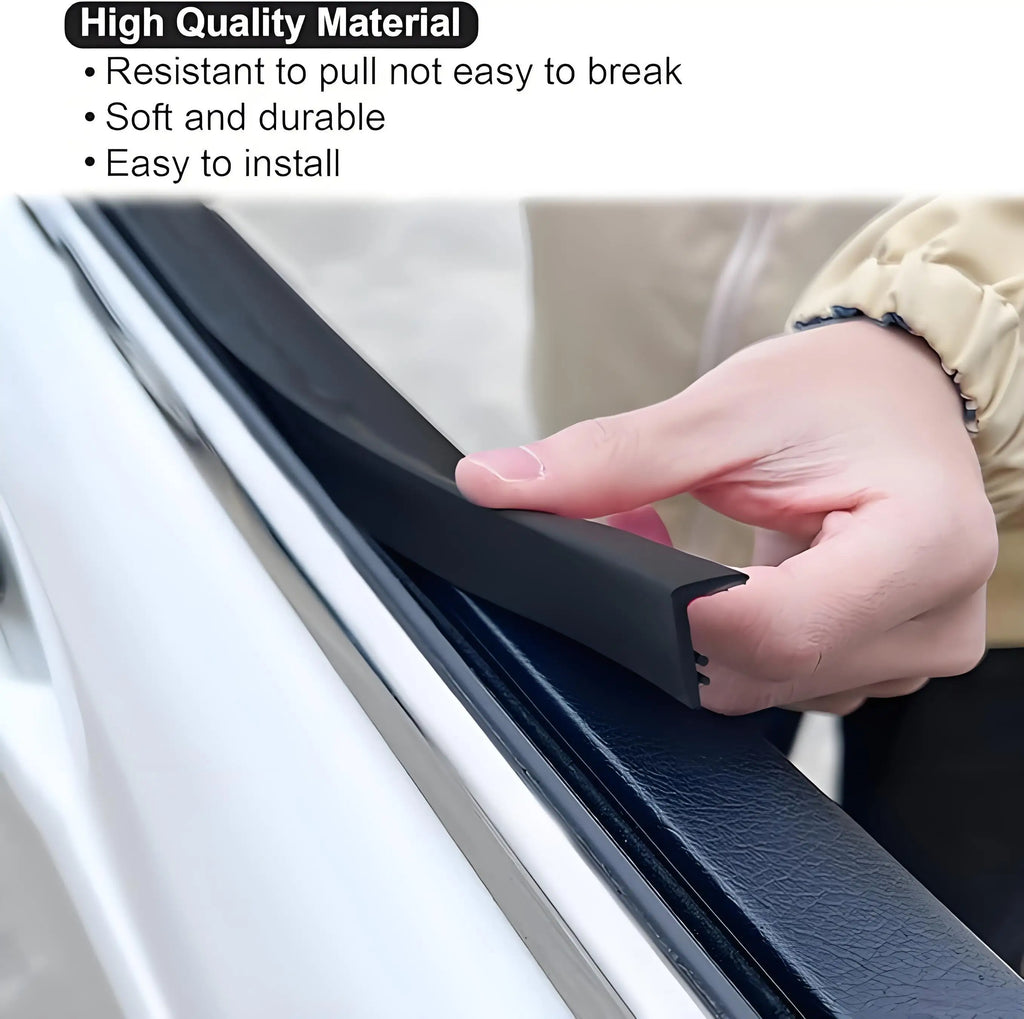 Car Window Seal Strip 4-Pack | Rubber V-Shape Gap Filler 1M