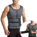 Men's Sauna Waist Trainer Vest Sweat Vest with Trimmer Belt Workout Tank Top Body Shaper Fitness Slimming Shirt Shapewear Oasis Select L