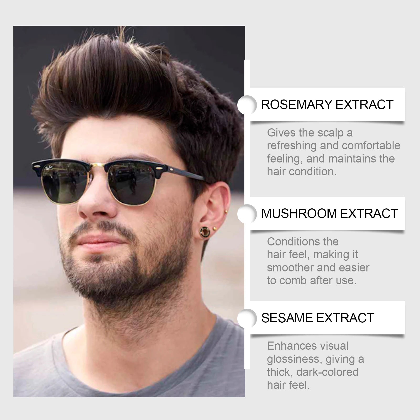 Jaysuing 3-in-1 Men's Hair Dye Shampoo – Gray Coverage 200ml Hair Dye Shampoo Oasis Select
