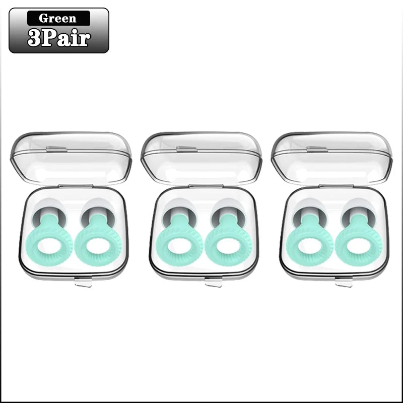 20Pairs Soundproof Silicone Sleep Anti-sound Earplugs Sleep Sleep Special Anti-noise Learning Ear Plugs Noise Cancelling Earplug Oasis Select Green-3Pairs