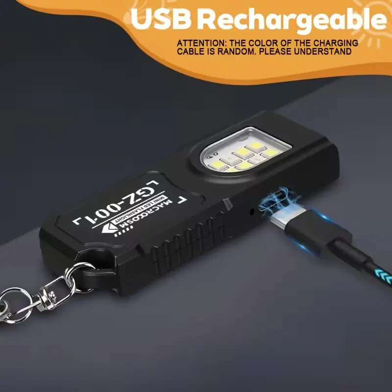 Mikenoon Mini Keychain Flashlight USB-C Rechargeable 450 Lumen