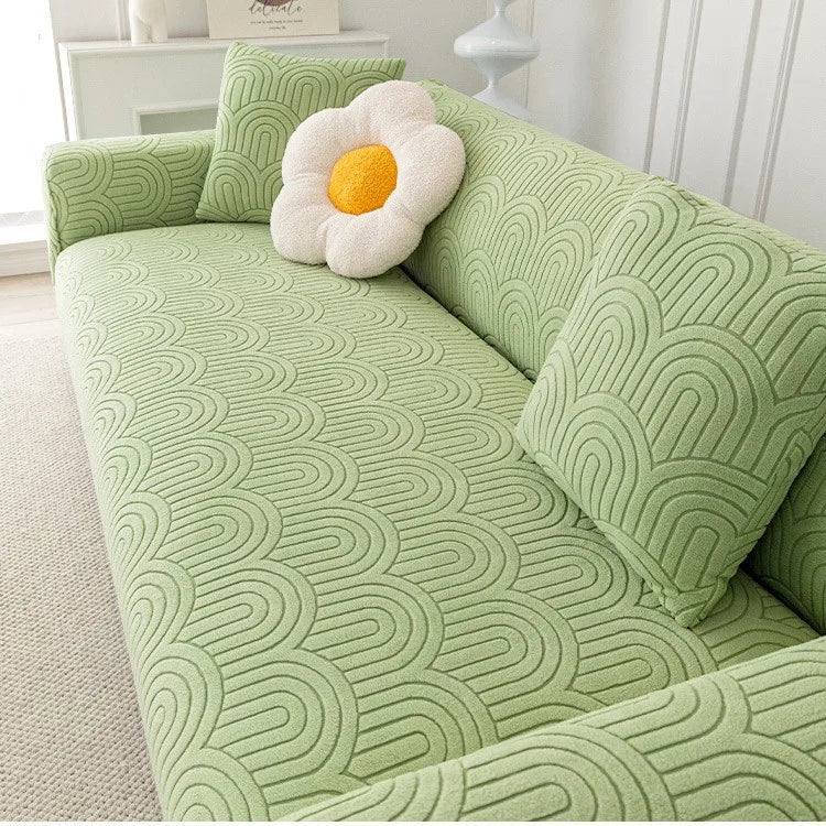 2025 New Elastic Full-cover Sofa Cover All-season Anti-slip and Anti-cat Scratch Sofa Cover Sofa Covers Oasis Select Matcha green 4 people 235-300cm