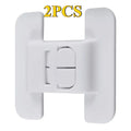 2PCS Fridge Door Lock Refrigerator Door Fixed Buckle Punch-free Self-Adhesive Fridge Door Closer Anti-open Buckle for Kitchen Oasis Select WHITE