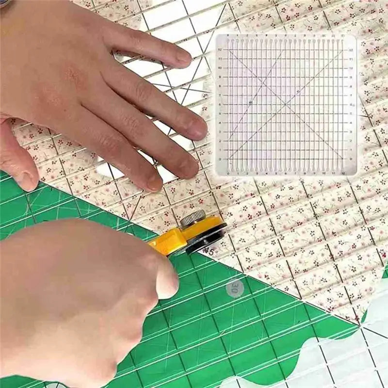 LIKE WISH Sewing Supplies Sewing Ruler Template DIY Craft T-Shirts Ruler Patchwork 5-In-1 Quilt Cutting Ruler Oasis Select