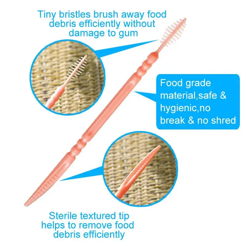 SUSU 100Pcs Portable Ultra Fine Toothpick Disposable Family Box Pick Double Head High End Creative Oral Cleaning Caring Tool Oasis Select