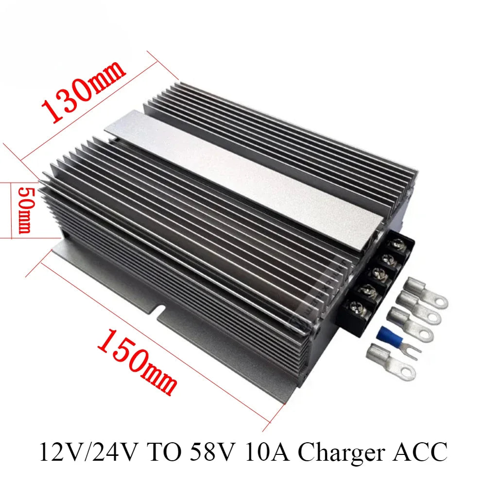 12V/24V to 58V 10A Charger DC Step Up 48V Lithium Iron Phosphate Battery for Ship RV CE for LiFePO4 Li Ion Lipo Battery Oasis Select 58V10A Charger 12V24V 58V