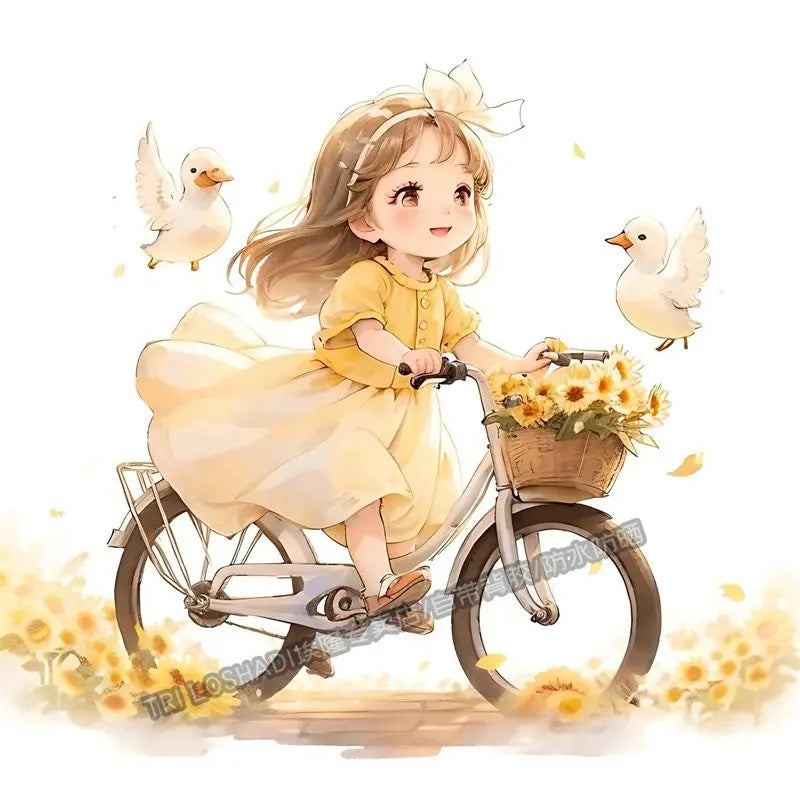 Today Also Try To Be Happy Duck Positive Girl Stickers Paper Wall Doors and Windows Decoration Refrigerator Car Cute Decals Oasis Select SS9013 50cm