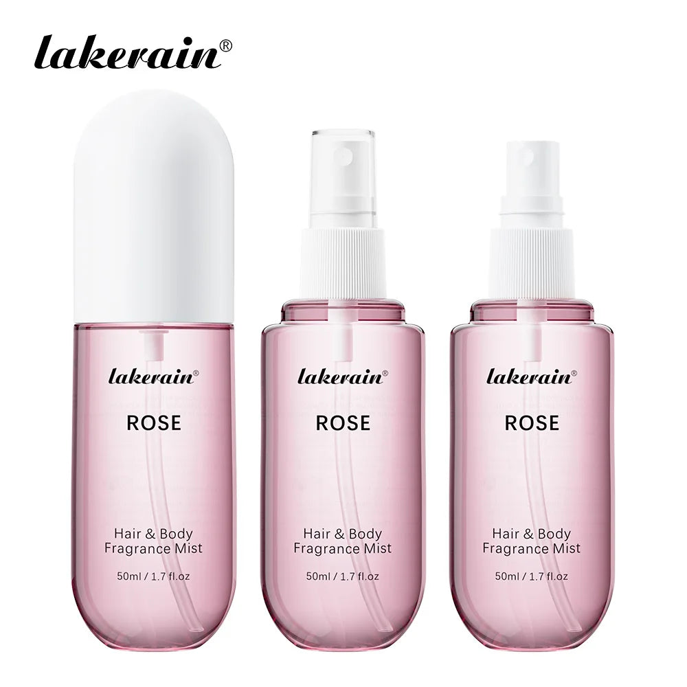 2 Pcs Vanilla Rose Fragrance Spray Hair & Body Fragrance Mist Fresh Long Lasting Fragrance Perfume Travel Size Freshener Spray Oasis Select 3pcs Rose