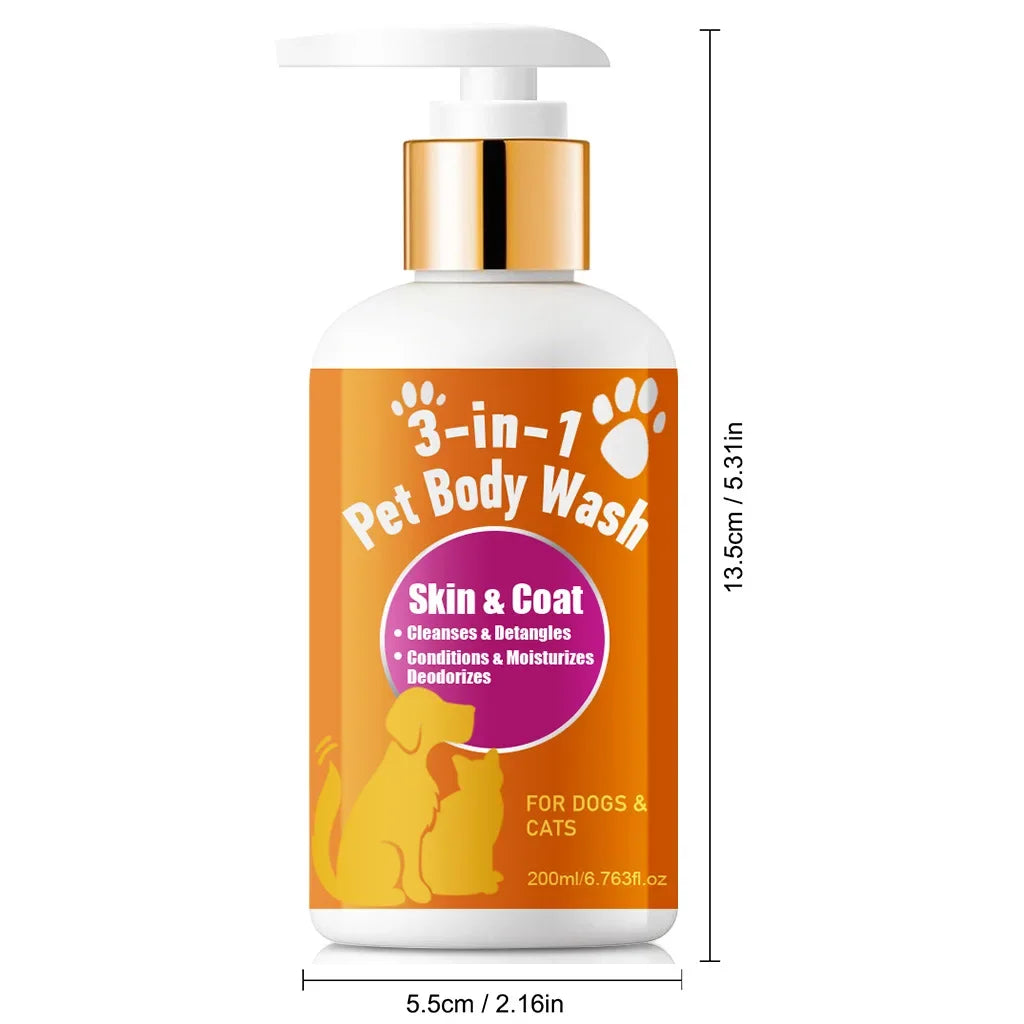 3-in-1 Pet Body Wash – Cleanse, Moisturize & Deodorize
