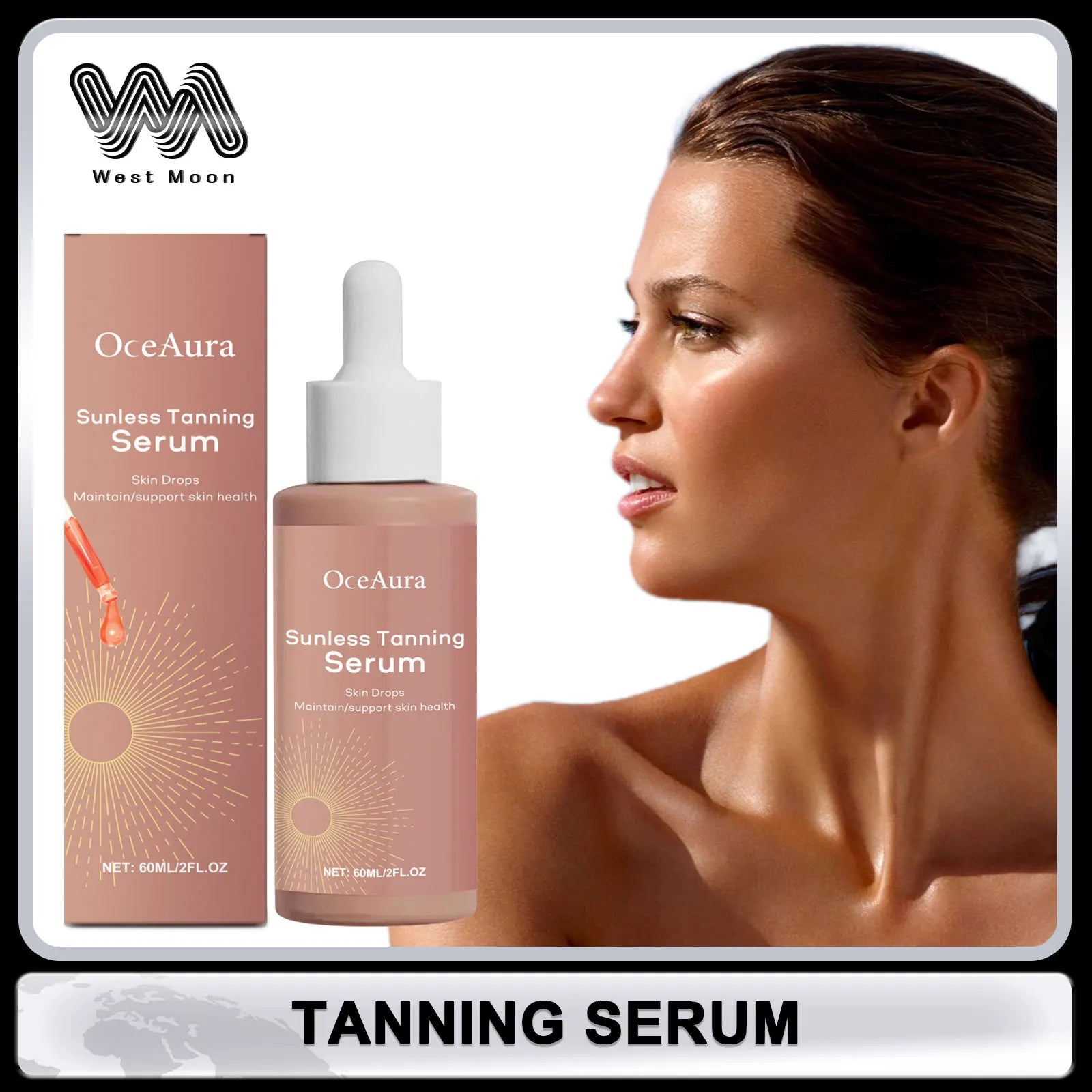 Self Tanner Water Serum for Face Body Skin Natural Sunless Outdoor Accelerator Prevent Dryness Natural Tanning Boosting Essence Oasis Select Default Title