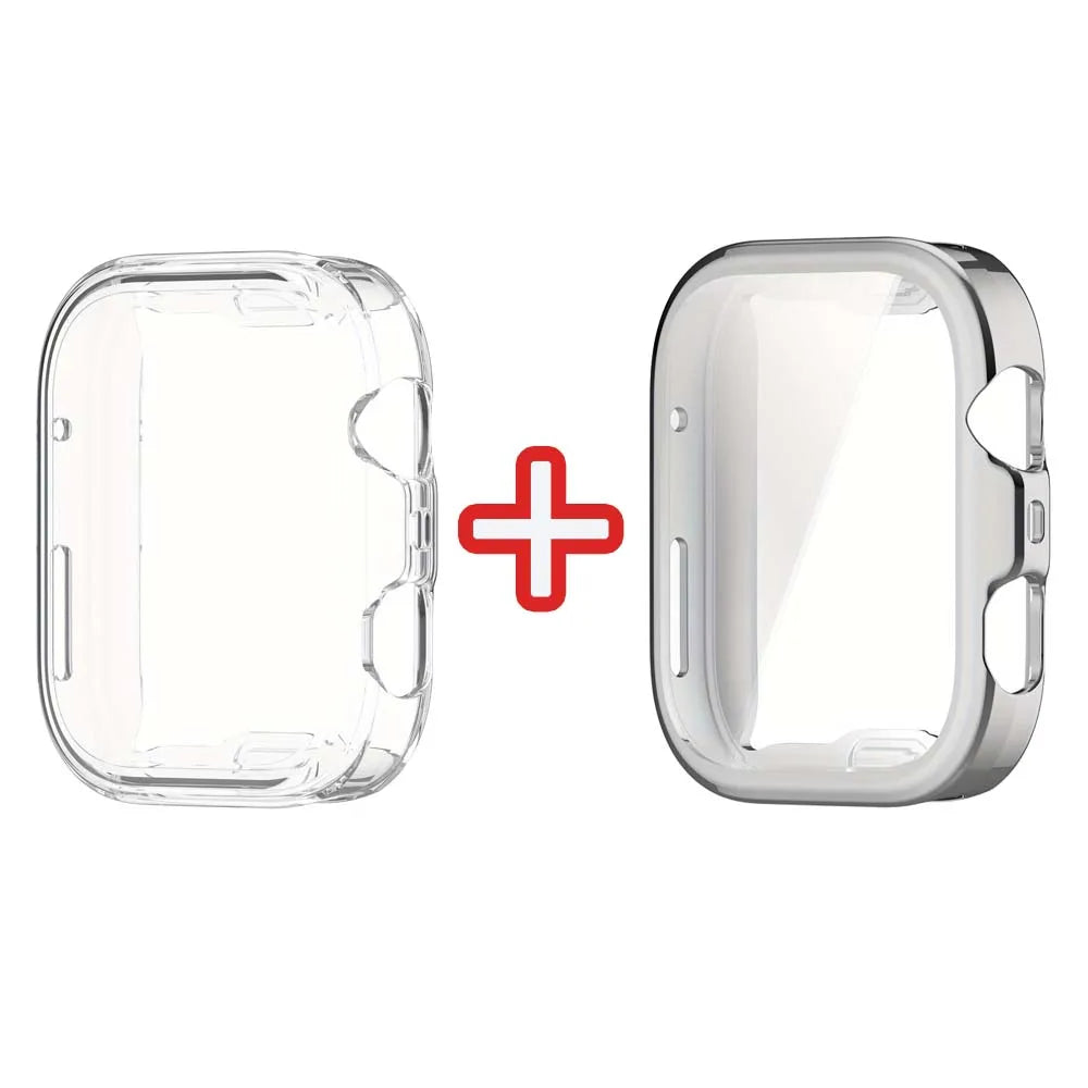 2-Pack TPU Case for Huawei Watch Fit 4 / Fit 4 Pro Full Cover Smartwatch Protective Case Oasis Select Transparent Silvery Huawei Fit 4