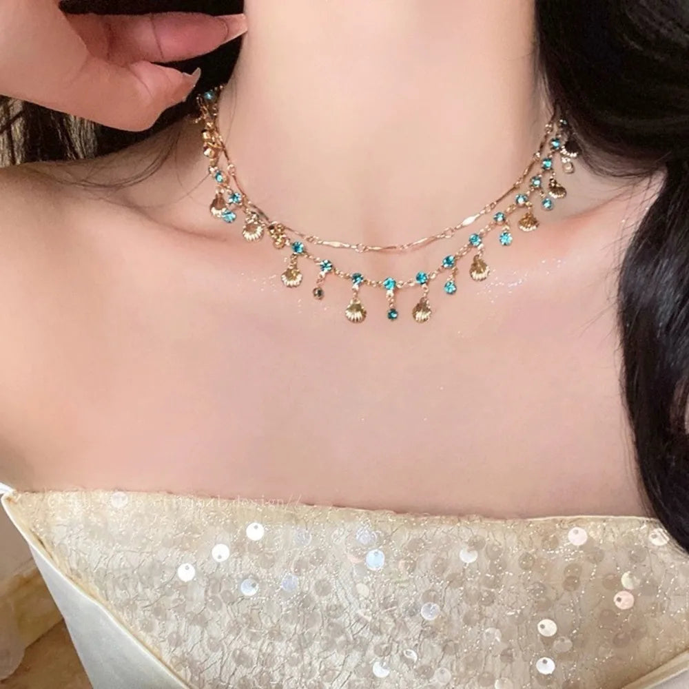 Seaside Style Sea Star Shell Beads Necklace Womens Summer Beach Vacation Neck Chain Bohemian Jewelry Accessories Gift Oasis Select 4