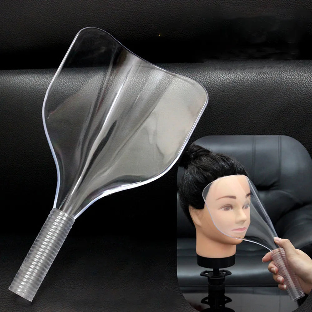 Transparent Hair Cutting Face Shield Clear Visor Blocks Hair Not Sight Reusable Salon Hairdressing Tool for Barbers Stylists Oasis Select