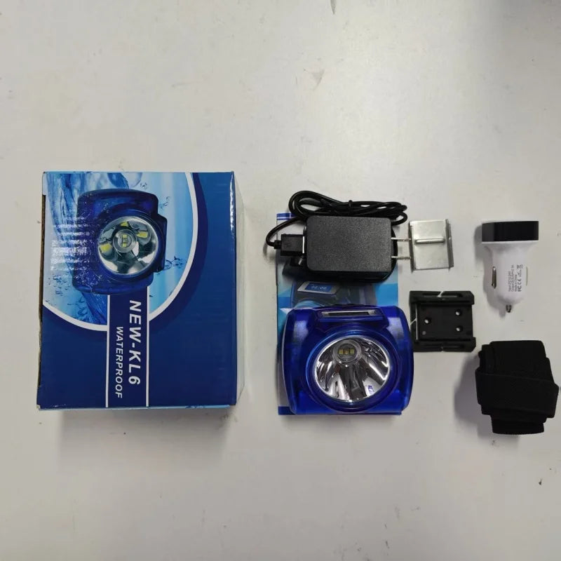 KL6 LED Mining Headlamp | IP68 Waterproof, 7000mAh Battery