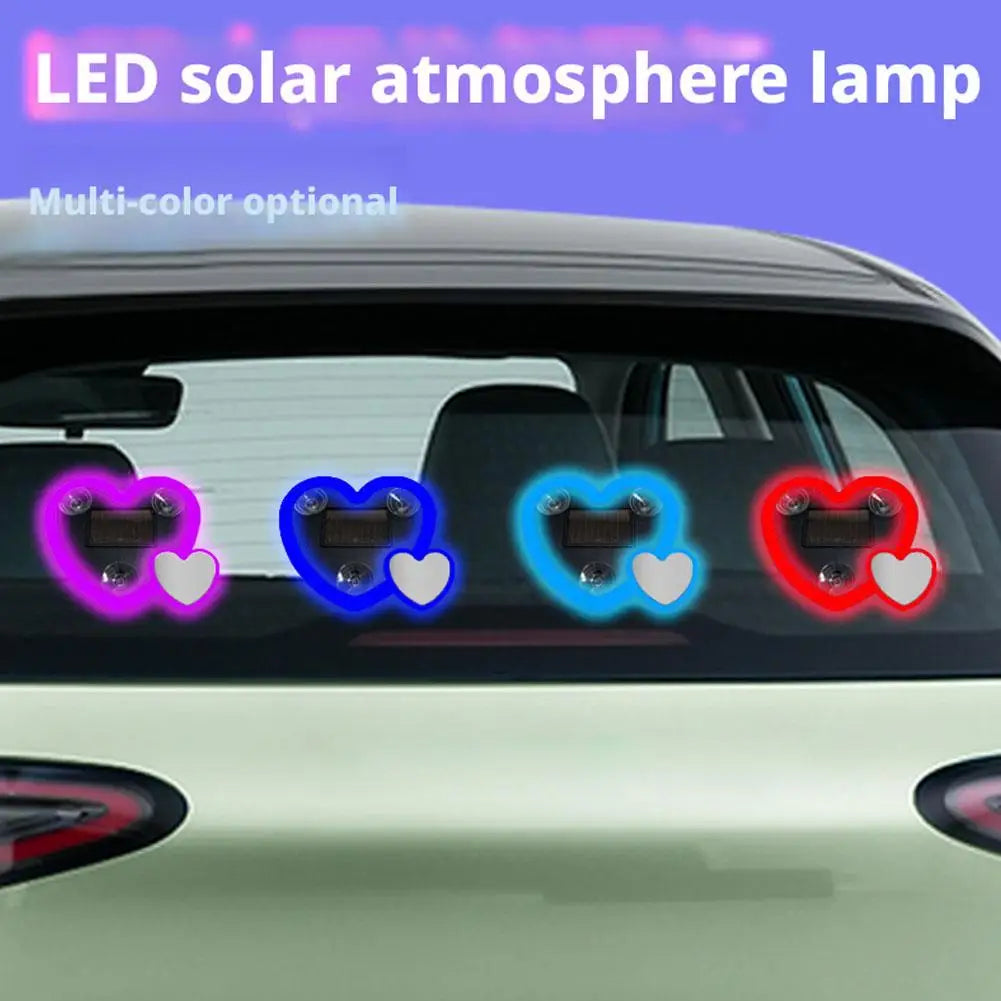 Solar Heart Neon LED Car Interior Light – 5 Modes | Dashboard Car Atmosphere Light Oasis Select