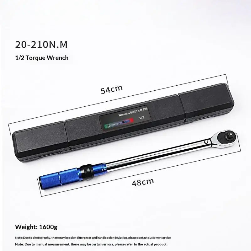 1Pcs 5-210Nm Preset Spark Plug Tool With Swivel Head 1/4" 3/8" 1/2" Drive Adjustable Torque Wrench For Car Bike Repair Oasis Select 210nm