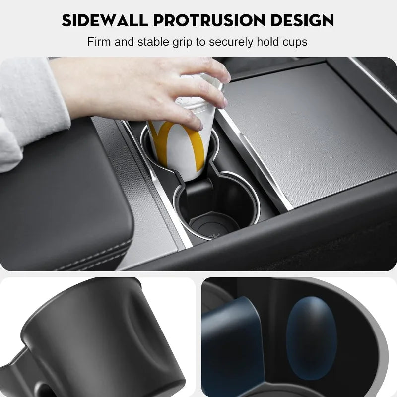 Coaster Mat Pad Soft TPE Center Console Cup Holder For Tesla Model Y Juniper Model 3 2025 Model Y Juniper Organizer Accessories Oasis Select
