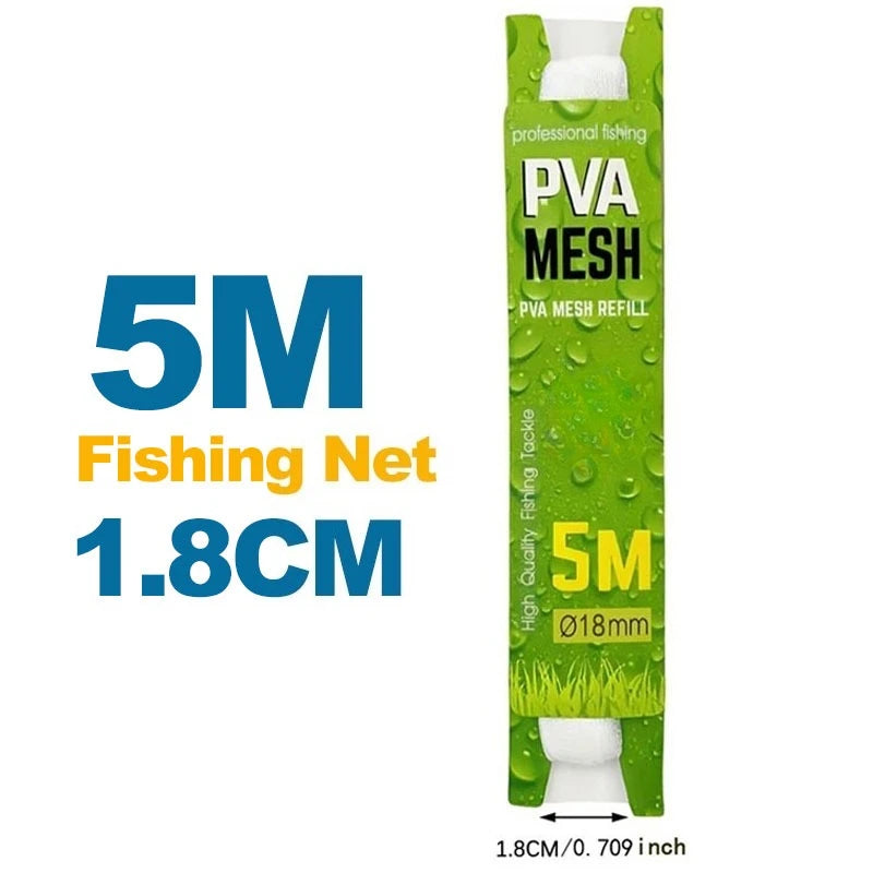 High-Quality 5M Mesh Water-soluble Fishing Nest 18/25/37/44MM Environmental Carp Fishing Feeder European Fishing Accessories Oasis Select 18mm