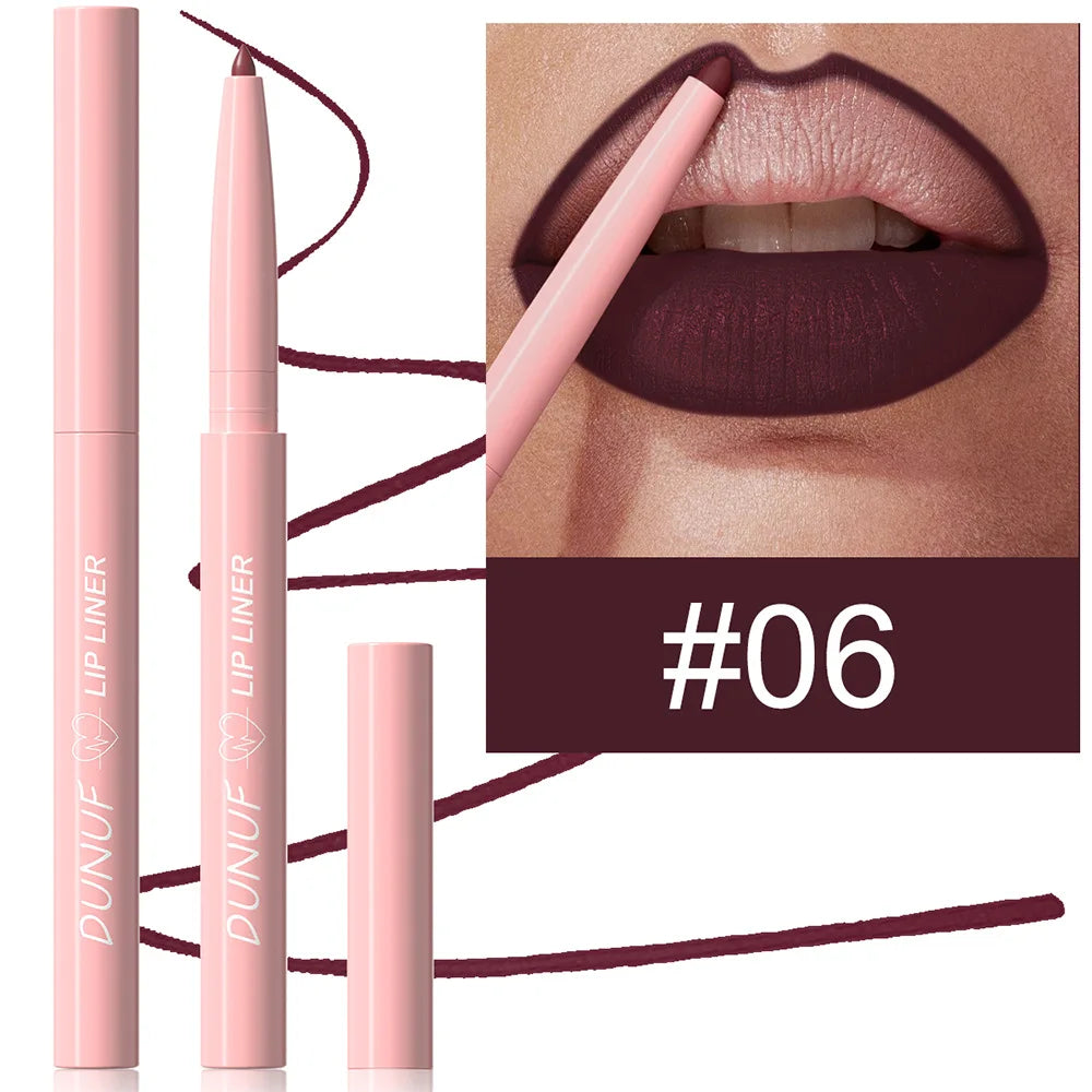 1 PCS Matte Velvet Lipliner | Lipstick Waterproof Long-lasting Non-stick Cup High Pigment Multifunctional Bright Red Nude Y2K Oasis Select 06 0.25g