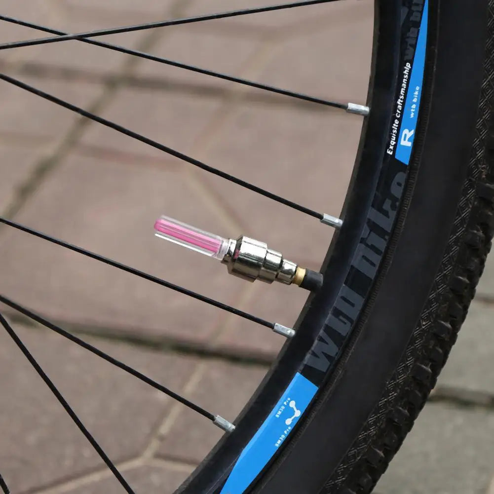 LED Bicycle Valve Light, Neon Bicycle Spoke Light, Bicycle Tire Valve Light, Night Riding Warning Light Bicycle Accessories Oasis Select