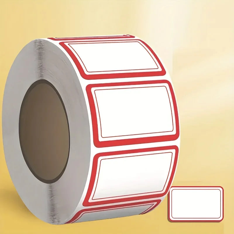 1000pcs Freezing Labels - Waterproof & Oil-Resistant -Fridge,Kitchen Organization - for Food Containers, Jars, Meal Prep Labels Oasis Select Red 1 roll 1000pcs