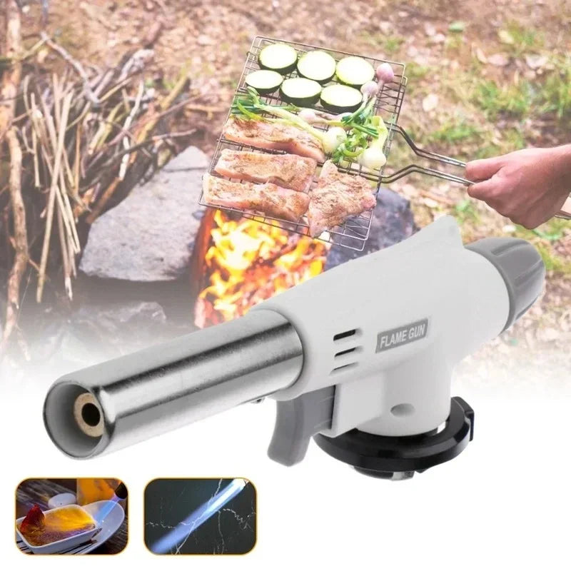 Outdoor Butane Burner Flame Gas Torch for Camping Barbecue Baking Metal Welding Heater Lighter Flame Gun for Cooking Oasis Select