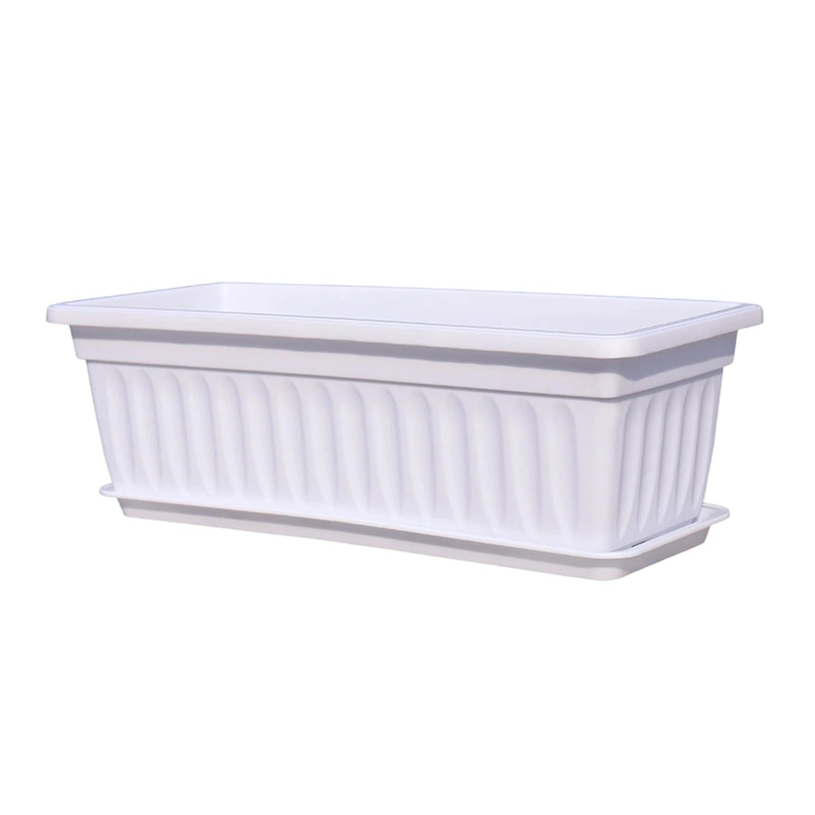 Plastic Vegetable Planters Rectangular Flowerpots For Balcony Indoor Gardening Breathable Plants Pots Garden Tools Oasis Select White One Size