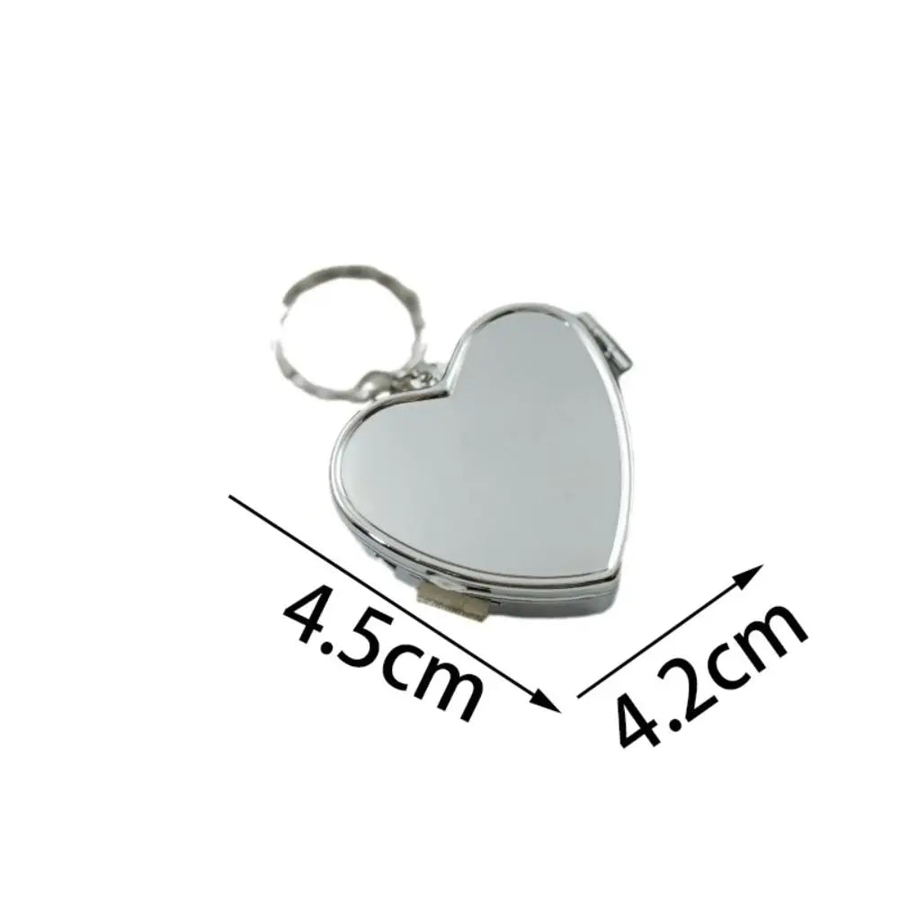 Heart-Shaped Pill Box Keychain | Portable Mini Medicine Organizer