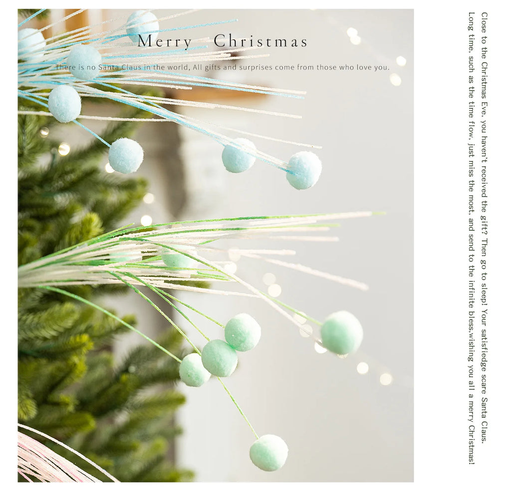 Pink Glitter Berry Stem Picks – Christmas Tree & DIY Craft Decor