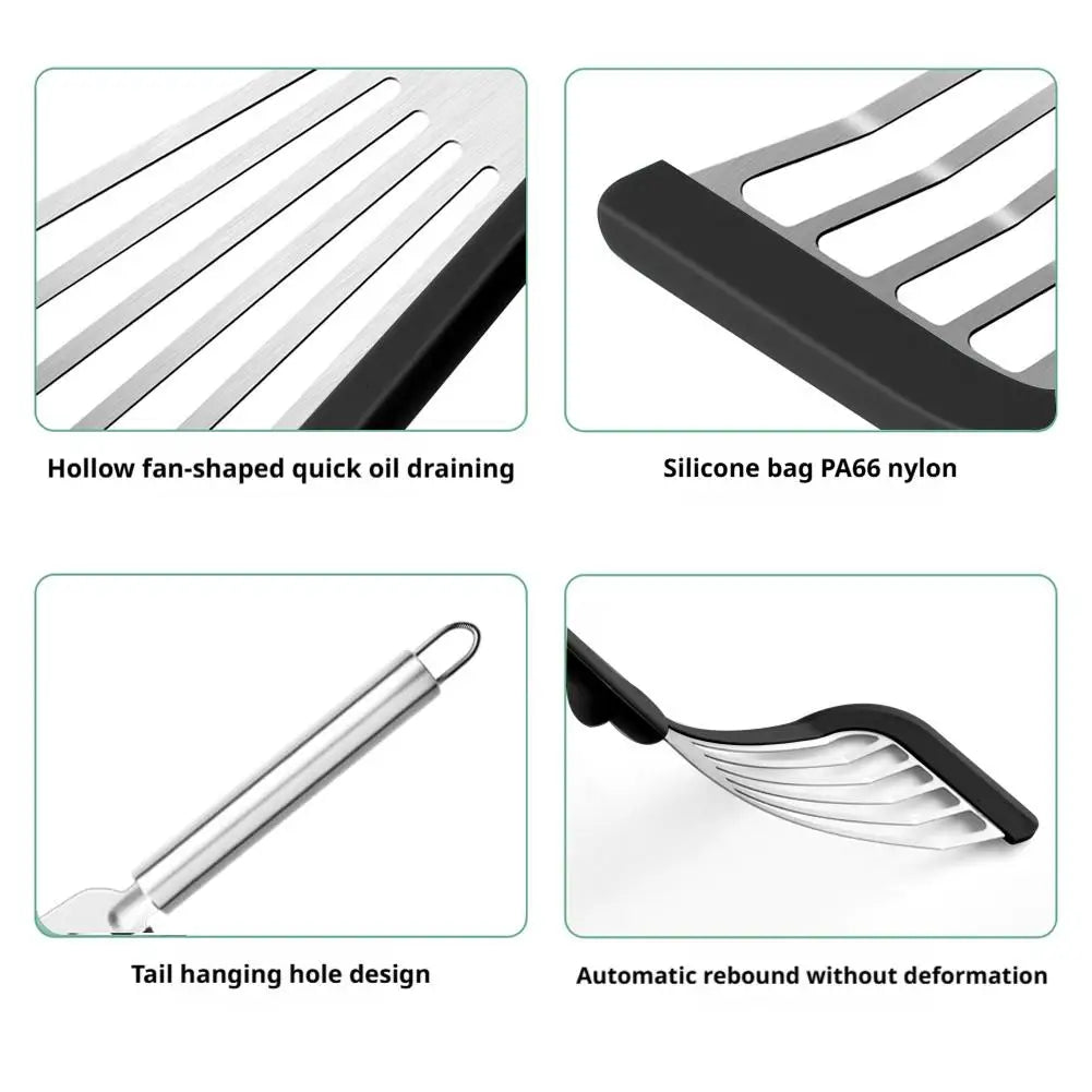 Silicone Slotted Fish Spatula – Heat-Resistant Turner Kitchen Spatula Turner Oasis Select