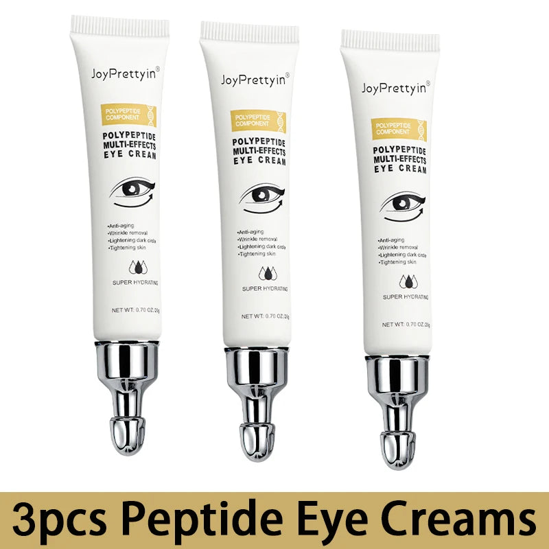 Joyprettyin Peptide Anti-Dark Circles Eye Cream Eye Bags Removal Anti-Wrinkle Lifting Firming Eye Care Oasis Select 3 pieces