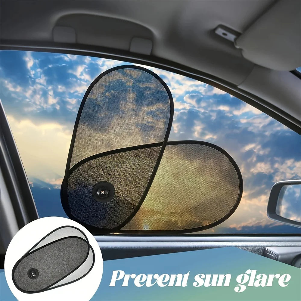 2-in-1 Car Side Shade,Telescopic Design, Heat Insulation Sun Blocker for All Cars,without Blocking Vision,,for Travel/Car Use Oasis Select