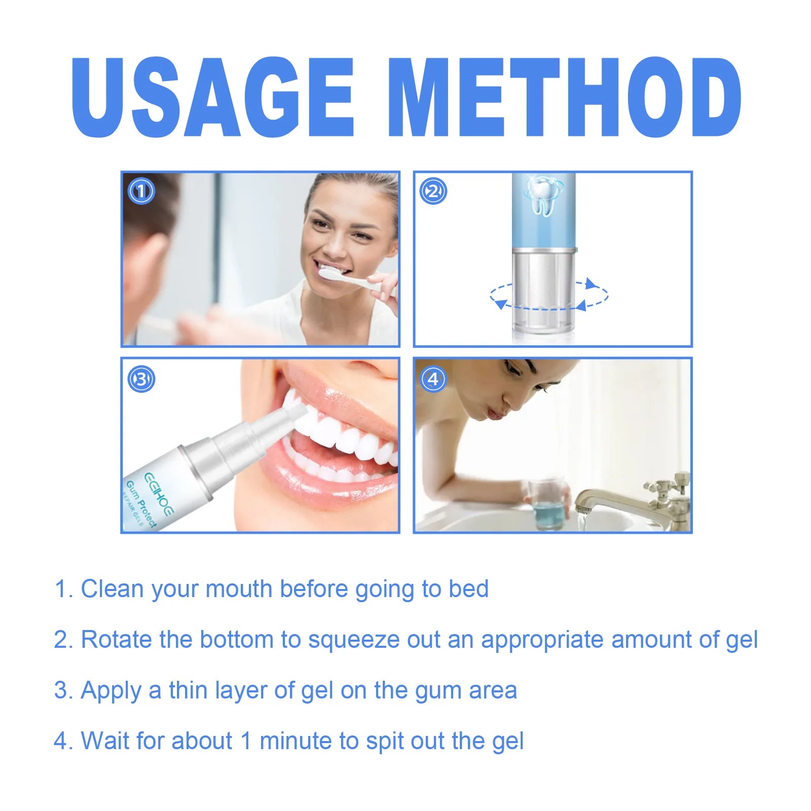 EELHOE Teeth Whitening Gel Gum Repair Treatment Dental Cleaning Teeth Bleaching Remove Stains Gum Repair Gel Oral Care Essence Oasis Select