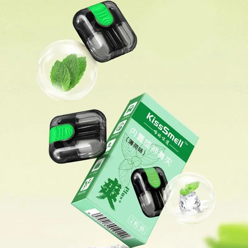 Hands-Free Aromatherapy Nasal Inhaler Stick 2pk | Nose Clip Aromatherapy Inhaler Oasis Select