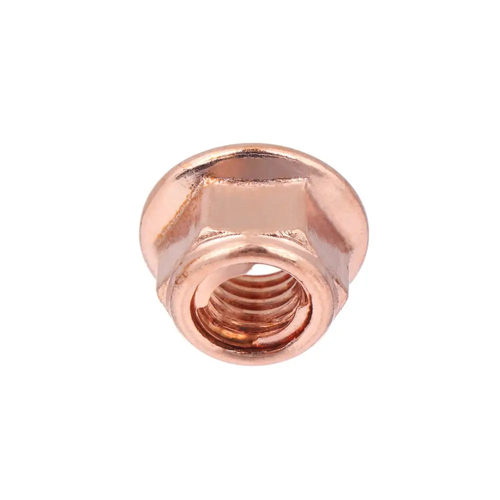 12Pcs M8 Copper Flashed Exhaust Manifold Nut Exhaust Nuts Elbow Nuts Practical 8mm Nuts High Temperature Nuts Home Fasteners Oasis Select