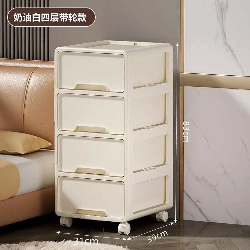 Drawer Snack Storage Cabinet Home Bedroom Living Room With Wireless Charging Multi-layer Locker Free Installation Bedside Table Oasis Select Regular-4
