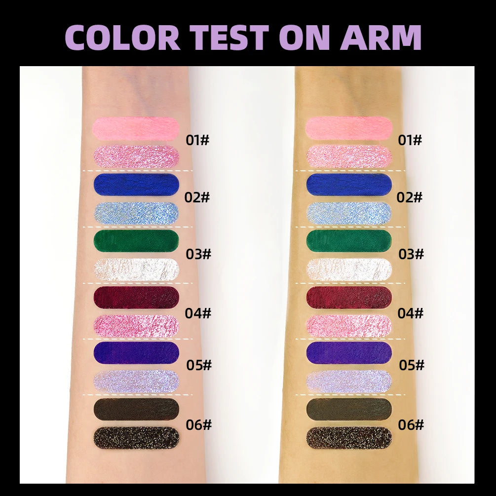 QiBest 2-in-1 Glitter & Color Mascara | Voluminous Lashes