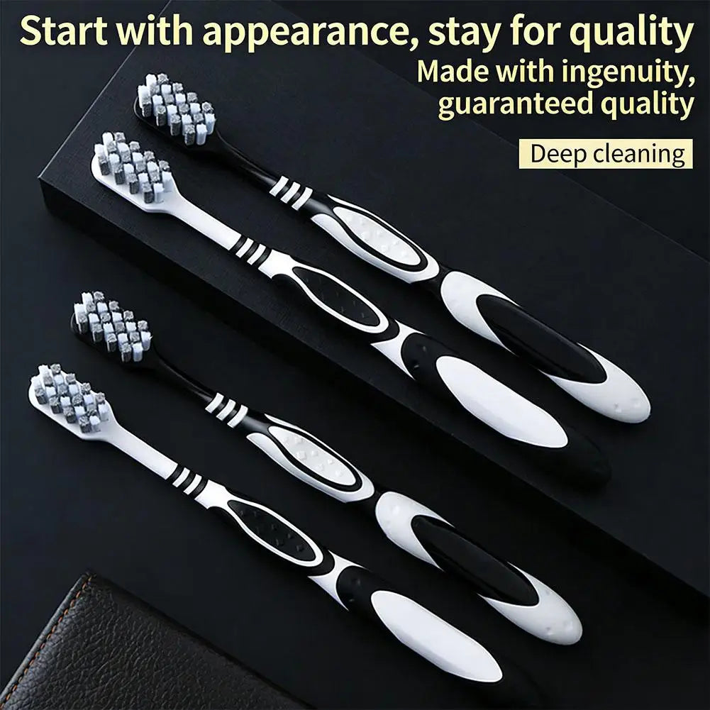 SADOER Hard Bristle Toothbrush 2-Pack – Deep Clean Gift Set Manual Toothbrush Set Oasis Select