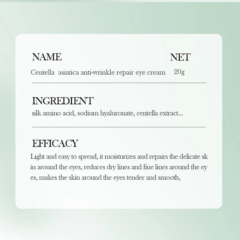 SADOER Centella Asiatica Eye Cream – Dark Circles & Eye Bags Eye Cream Oasis Select