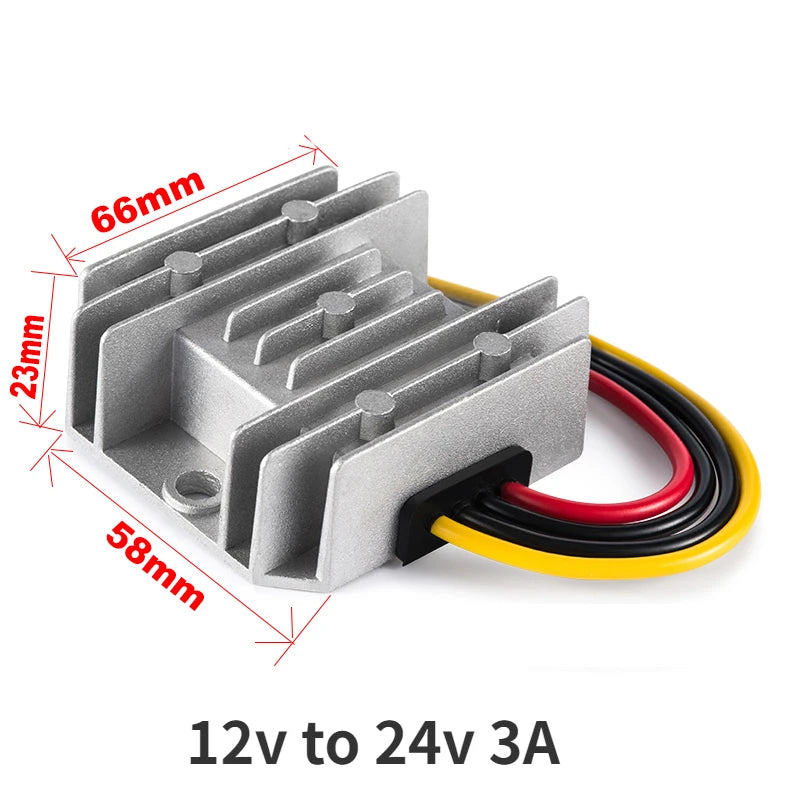 12 volts to 24 volts DC DC Step Up 12v to 24v Voltage Regulator 15A 12A 10A 8A 5A 3A Boost Power Converter Non Isolated CE RoHS Oasis Select 12v to 24v 3A 12V 24V