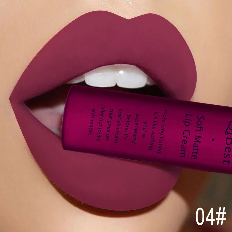 QIBEST Matte Liquid Lipstick – Waterproof Velvet Lip Tint