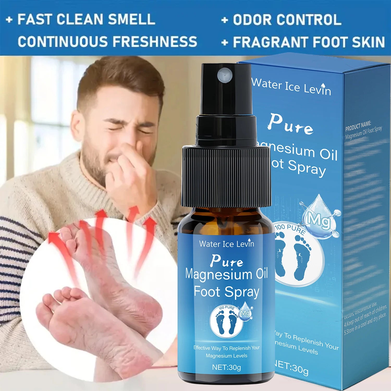 Magnesium Oil Foot Spray with Vitamin E – Smooth & Moisturized Foot Care Spray Oasis Select