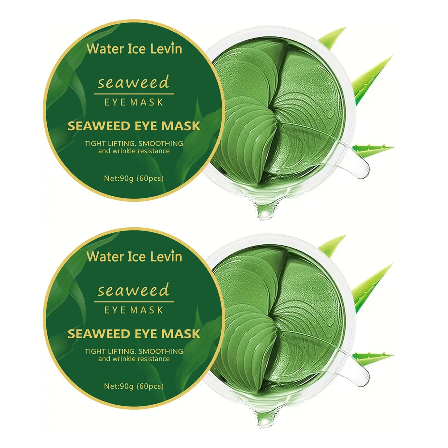 60pcs seaweed hyaluronic acid eye mask to remove dark circles collagen eye patch facial care products Oasis Select 2pcs