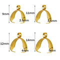 20pcs Stainless Steel Metal Pinch Clip Bail Clasp Dangle Pendant Connector Findings for Jewelry Making Buckles Charm Connection Oasis Select Gold 9mm