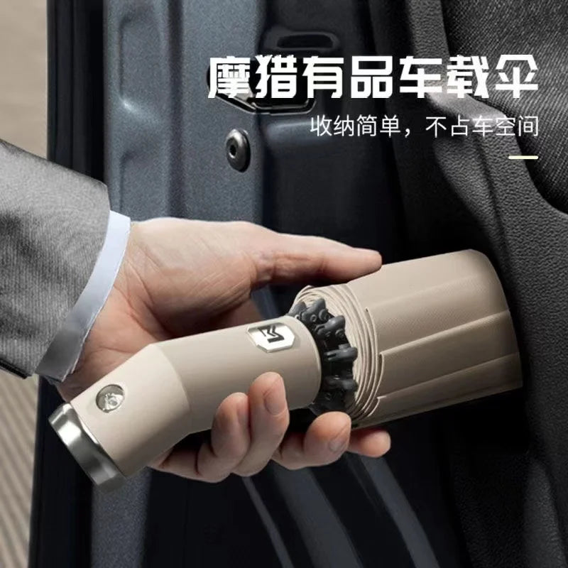Fully automatic enlarged umbrella reinforced windproof rainstorm reverse folding car mounted business double sunny umbrella Oasis Select