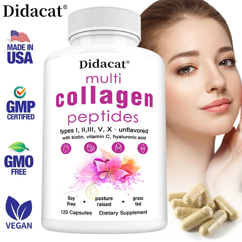 Multi-collagen Peptides - Anti-aging, Brightening Skin Tone, Firming Skin, Hair, Nail, Skin, and Joint Health Supplements Oasis Select