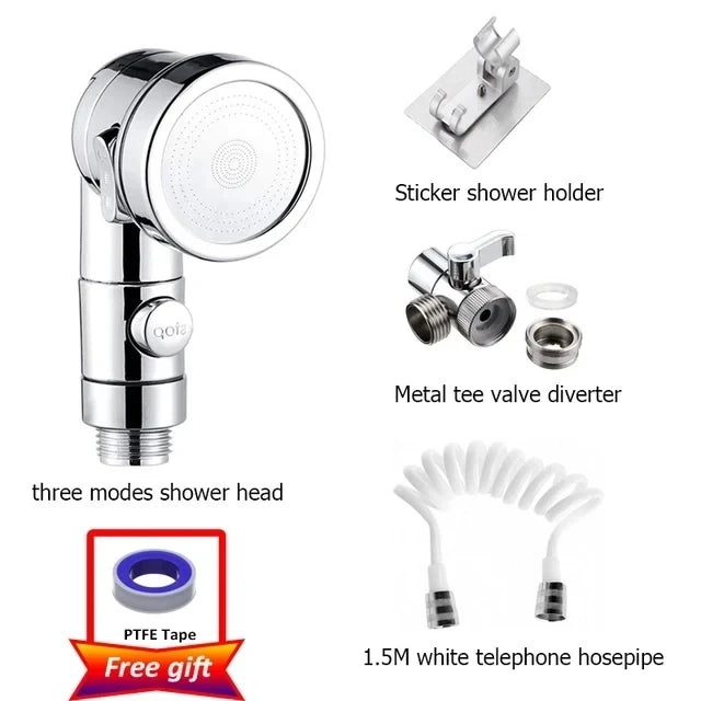 New Handheld Faucet Diverter Valve Shower Head For Home Bathroom Kitchen Faucet Adapter Set Adjustable Diverter Valve Faucet Oasis Select SIiver set B