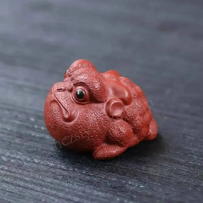 Purple Clay Tea Pet Golden Toad Ornament Wealth-attracting Tea Plaything Dahongpao Cultivable Creative Three-legged Toad Tea Oasis Select